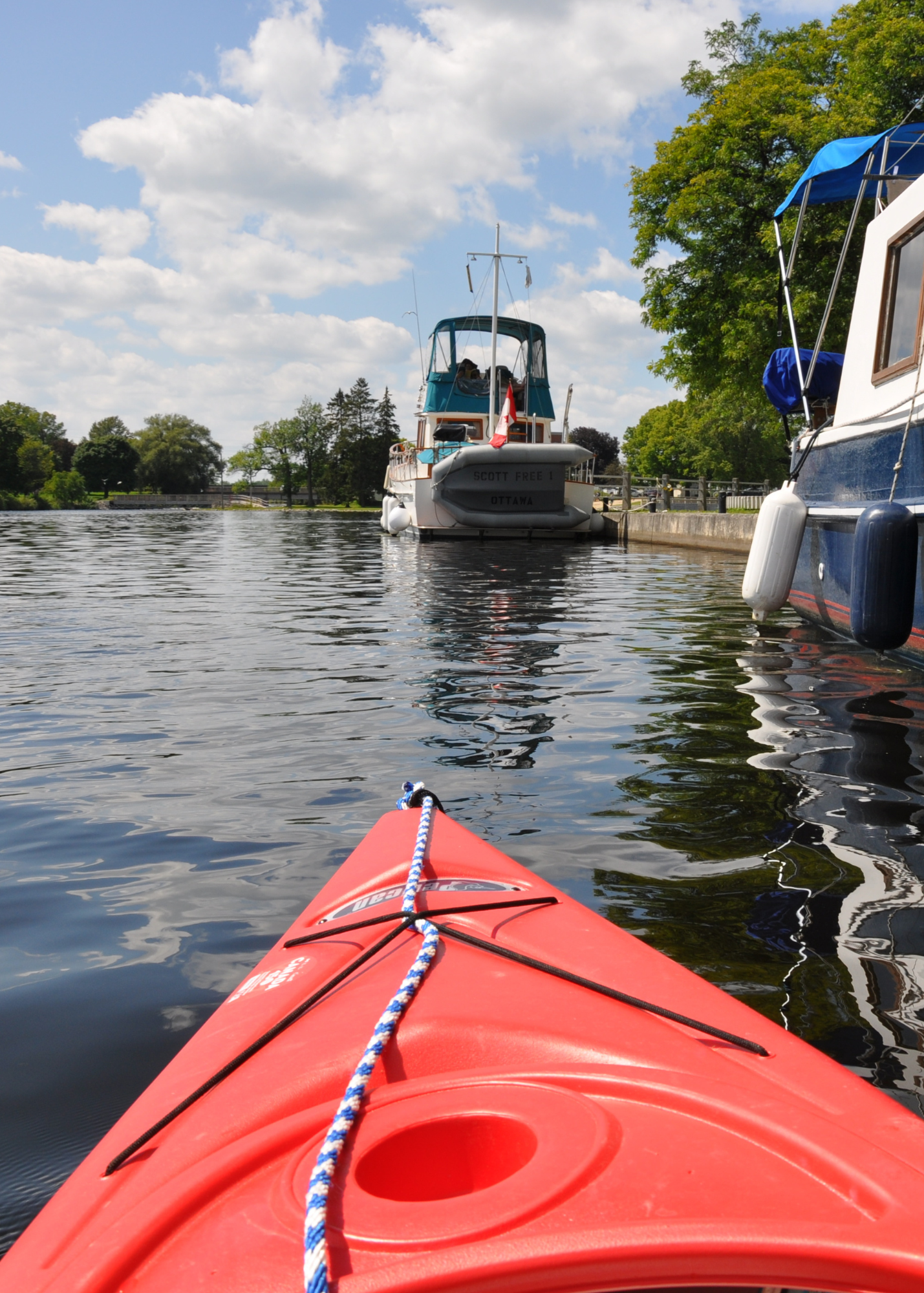 Kayaking on the Rideau Canal